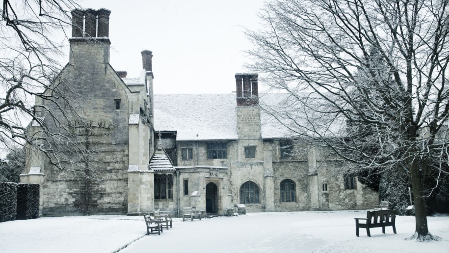 Anglesey Abbey Winter snow scene