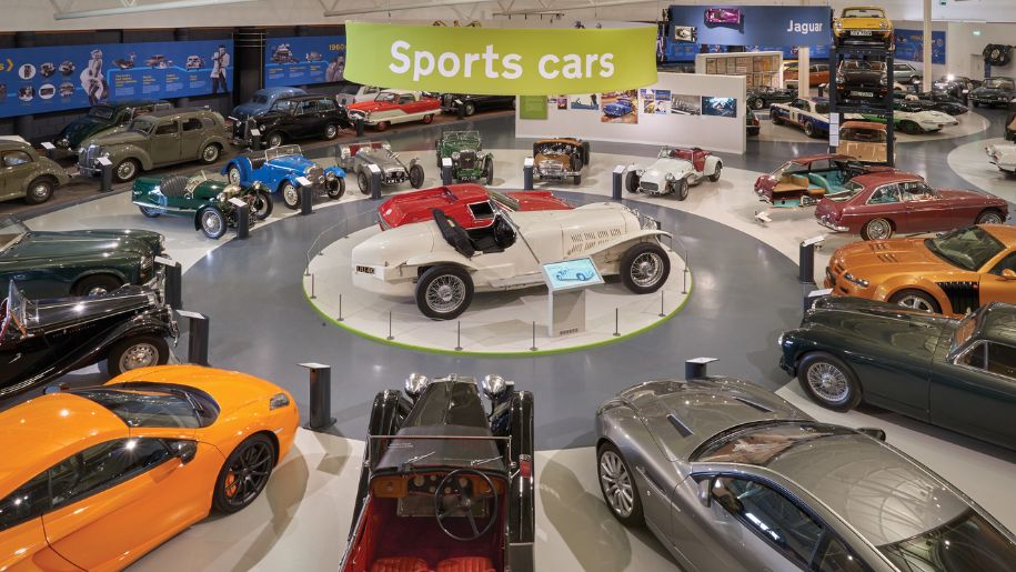 Sports Cars on display at the British Motor Museum in Warwickshire