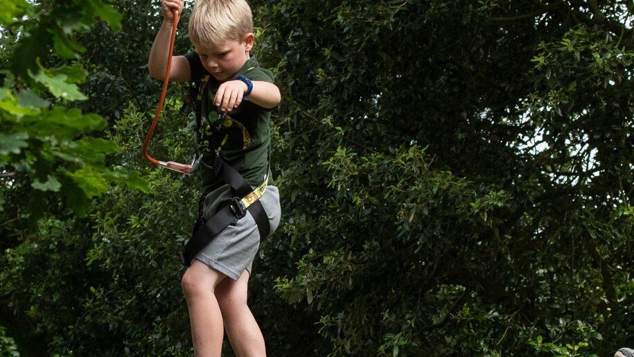 Holkham children on zip wires