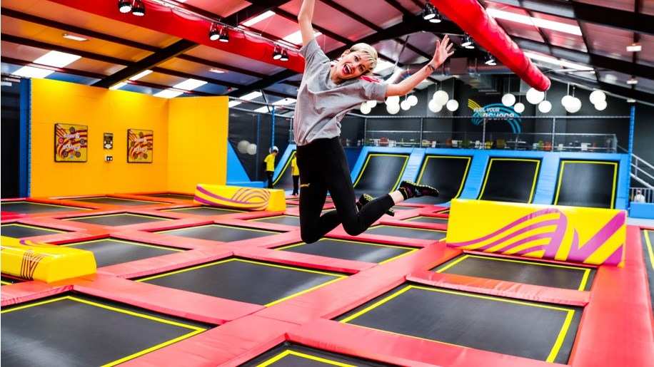 Girl on trampoline at RedKangeroo