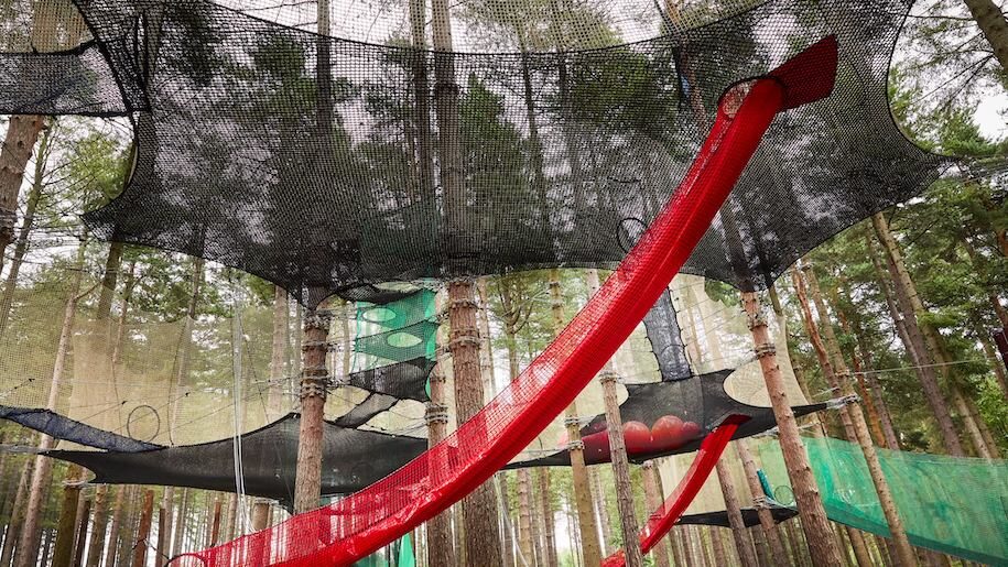 long view of nets at go ape sherwood