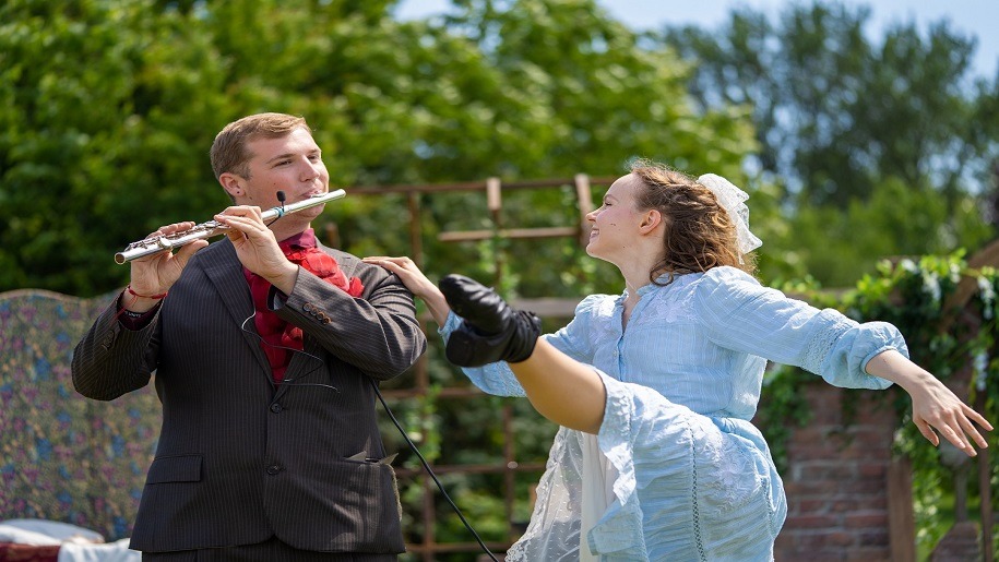 Scene from outdoor theatre production of The Secret Garden