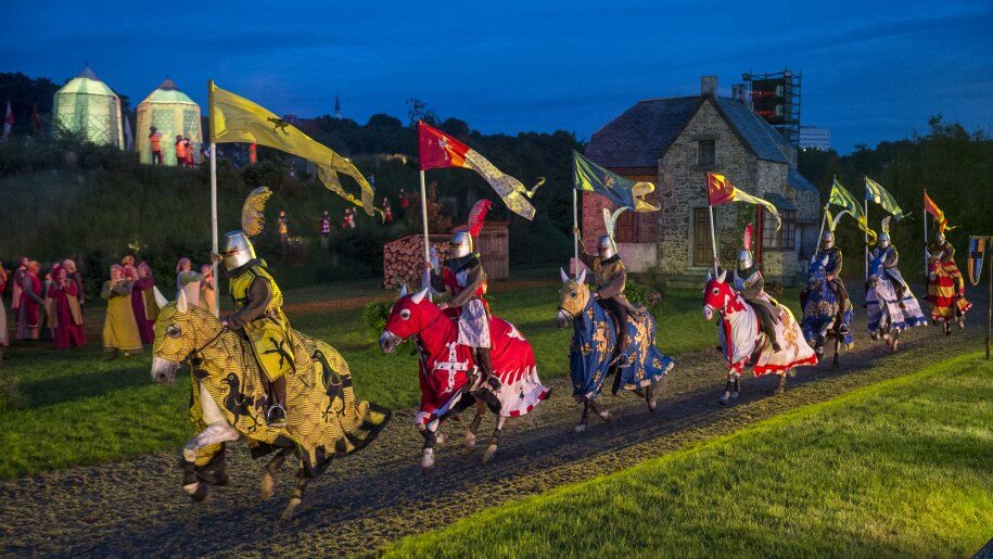 medieval horses at Kynren festival Durham