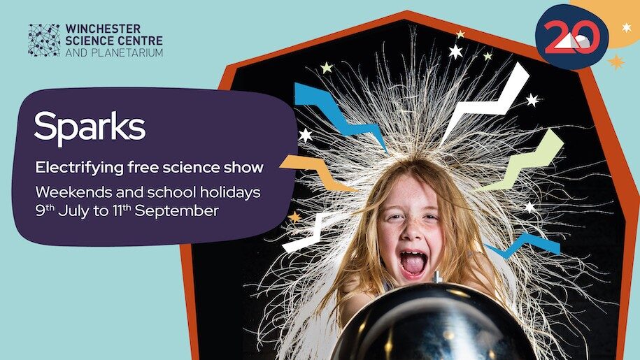 Winchester Science Centre - Girl with electric hair for Spark event