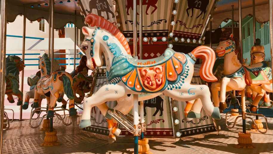horse on carousel
