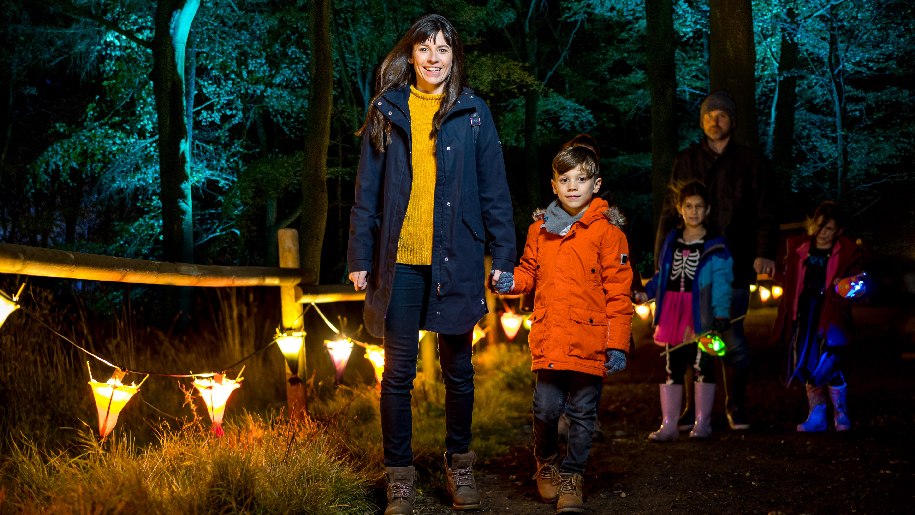 Bewilderwood Norfolk Halloween Mum and boy holding hands