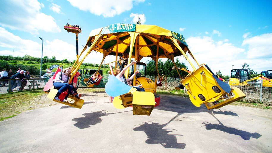 Diggerland Dig-a-Round children in carousel