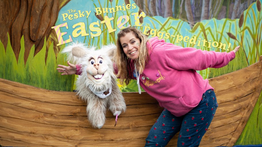 BeWILDerwood Norfolk Easter Pesky Bunny with girl