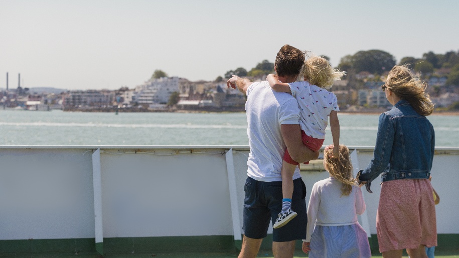 Red Funnel Ferries Family on board the ferry