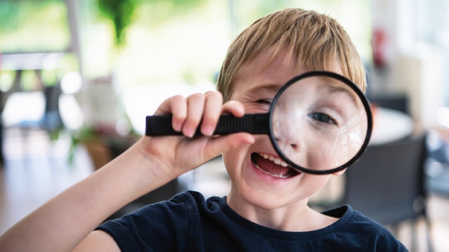 Winchester Science Centre Boy looking through microscope