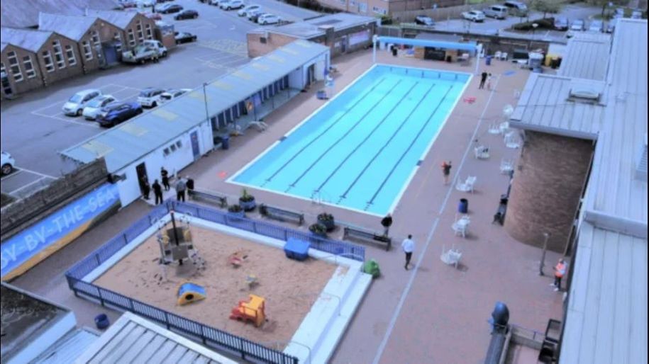 Ashby Leisure Centre & Lido overhead view