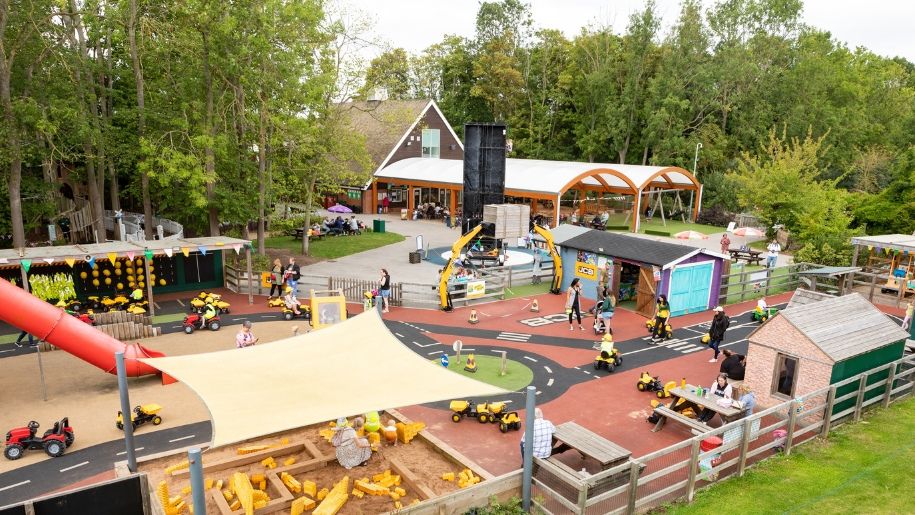 Ariel view of Springfields Adventure Land play area