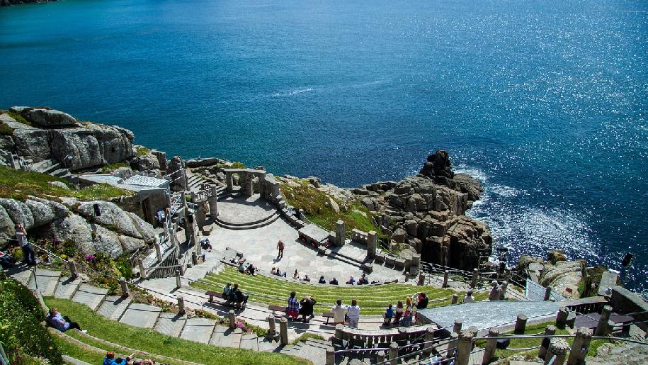 The Minack Theatre in Cornwall View from above the steps