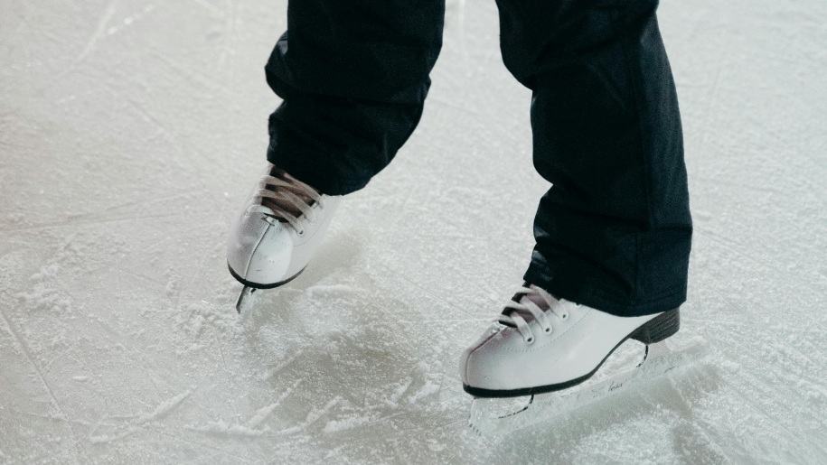 Person ice skating.