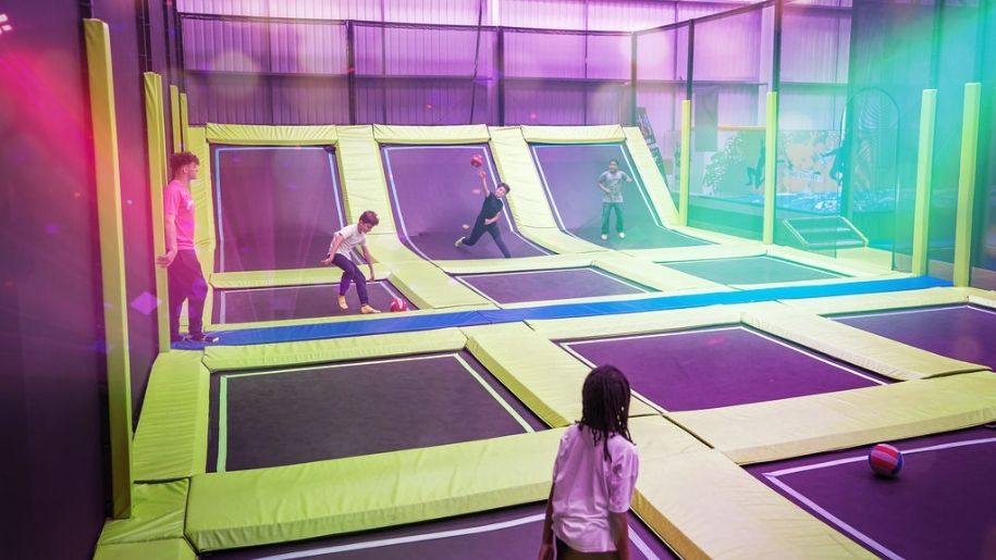 Children jumping on trampolines at Jump In ESHER