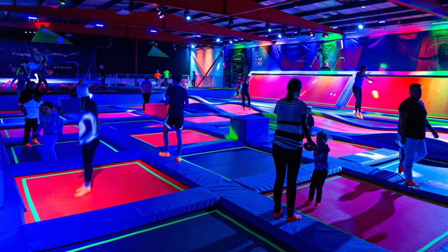 After Dark event at Rush Trampoline Parks.