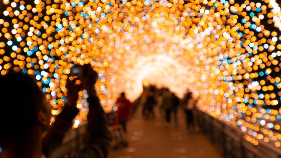 A tunnel of lights.
