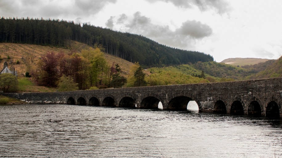 Reservoir in the Elan Valley, Powys.