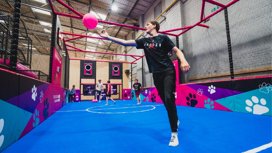 The interactive sports pitch at Freedog Swindon.