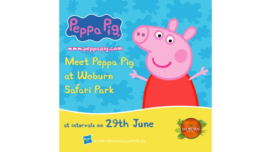 Poster for Peppa Pig visiting Woburn Safari Park.