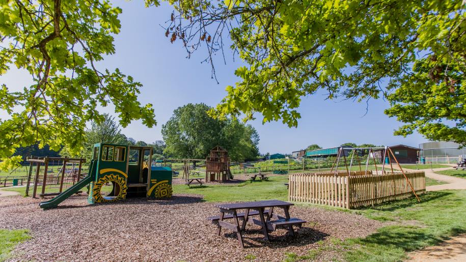 The play area at Longdown Activity Farm.