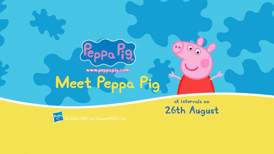 Peppa Pig on a poster for her meet and greet at Woburn Safari Park.