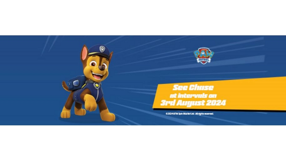 Poster for visit of Chase from PAW Patrol to Woburn Safari Park.