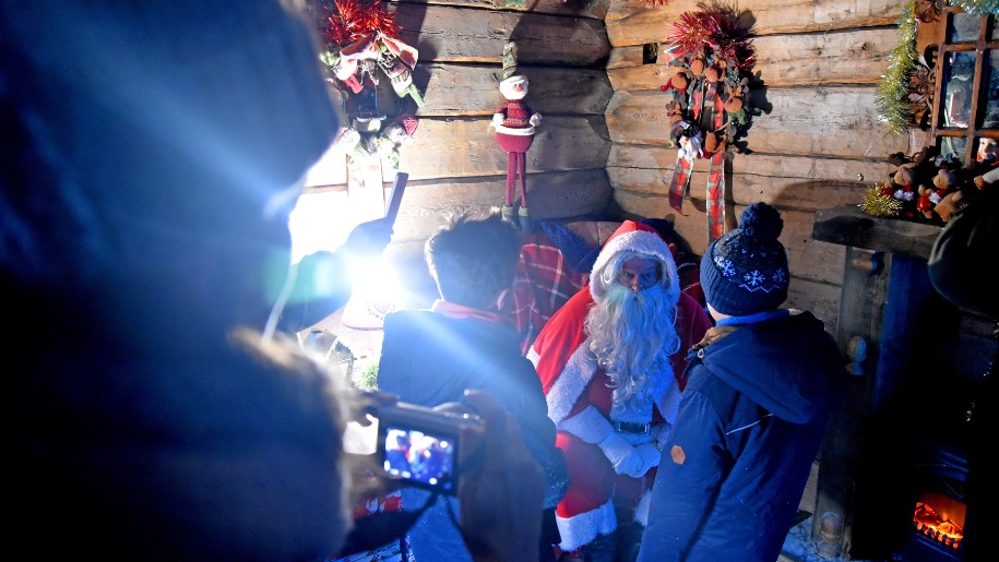 Santa's Christmas Grotto at Conkers in the National Forest.