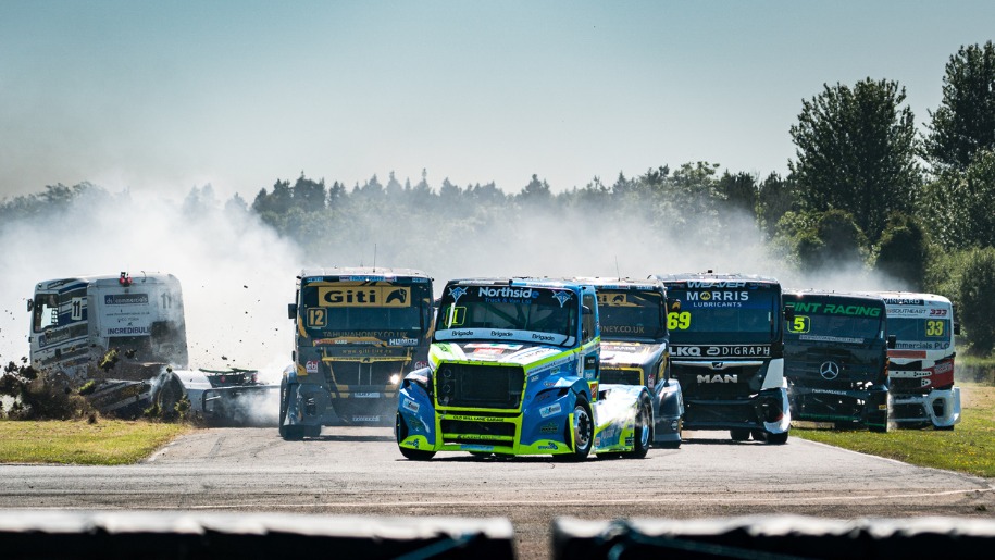 Truck racing.