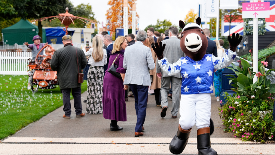 crowd and ascot mascot