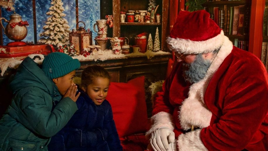 santa with kids