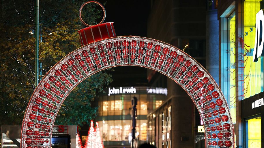 christmas baubles and lights