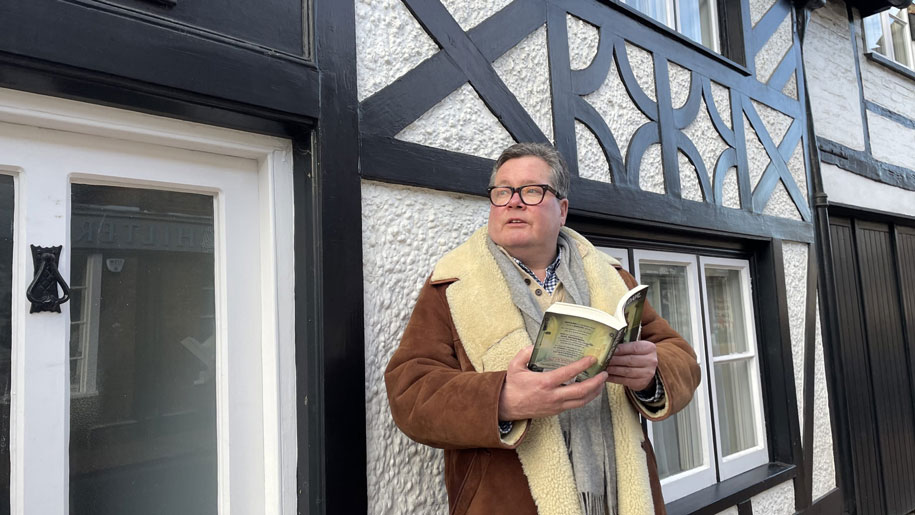 actor dressed as hero from Roald Dahl Book