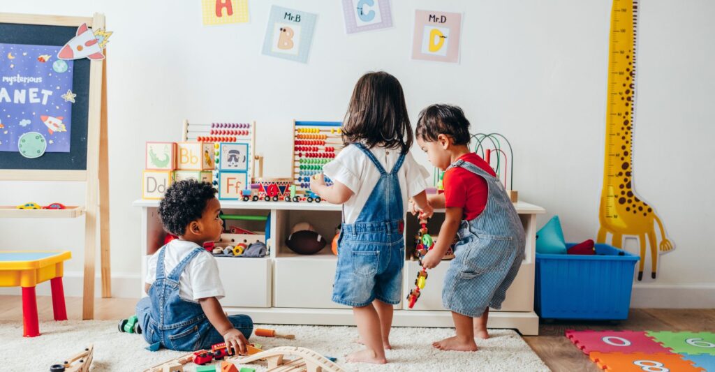 kids in a playroom playing