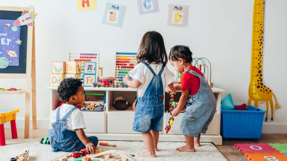 kids in a playroom playing