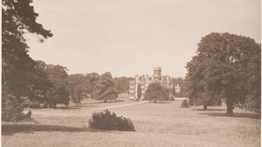 old landscape photo in sepia