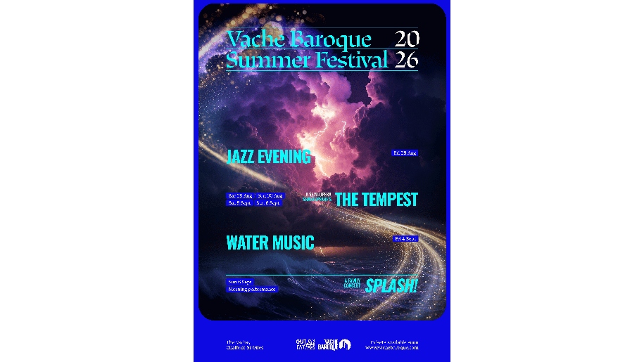 Promotional poster for Vache Baroque Summer Festival 2026.