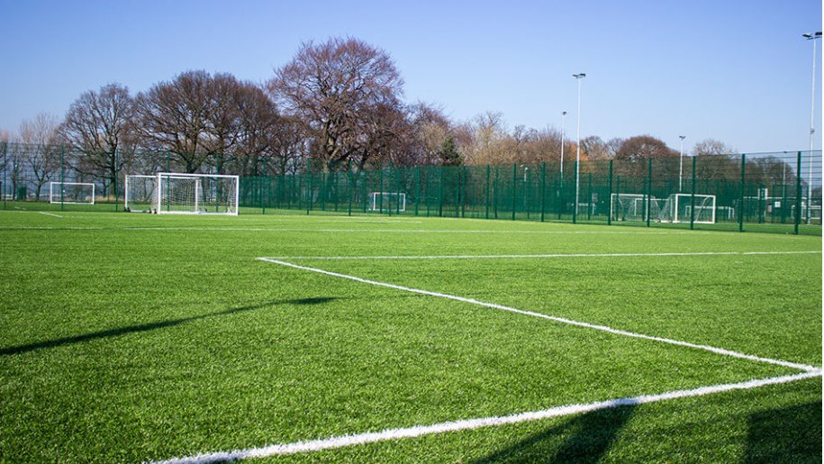 Outdoor grass football pitches.