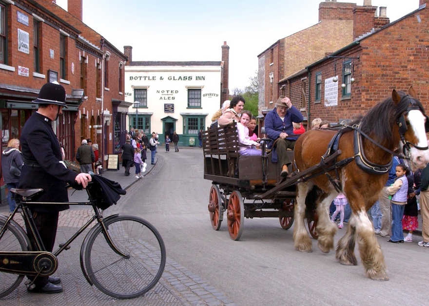 A re-created street at the Black Country Living Museum in Dudley.